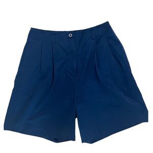 Vintage High Rise Long Pleated Front Trouser Short